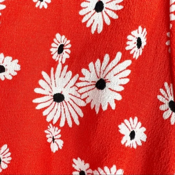 RIXO x Target Red Ditzy Daisy Floral Puff Sleeve Mini Dress, Size 2 - Picture 9 of 12